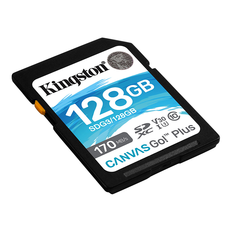 Memoria Kingston Canvas Go! Plus SDXC 128GB UHS-I U3 Clase 10 V30