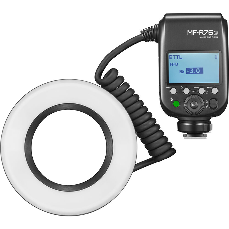 Macro Ring Flash Godox MF-R76C TTL para Canon