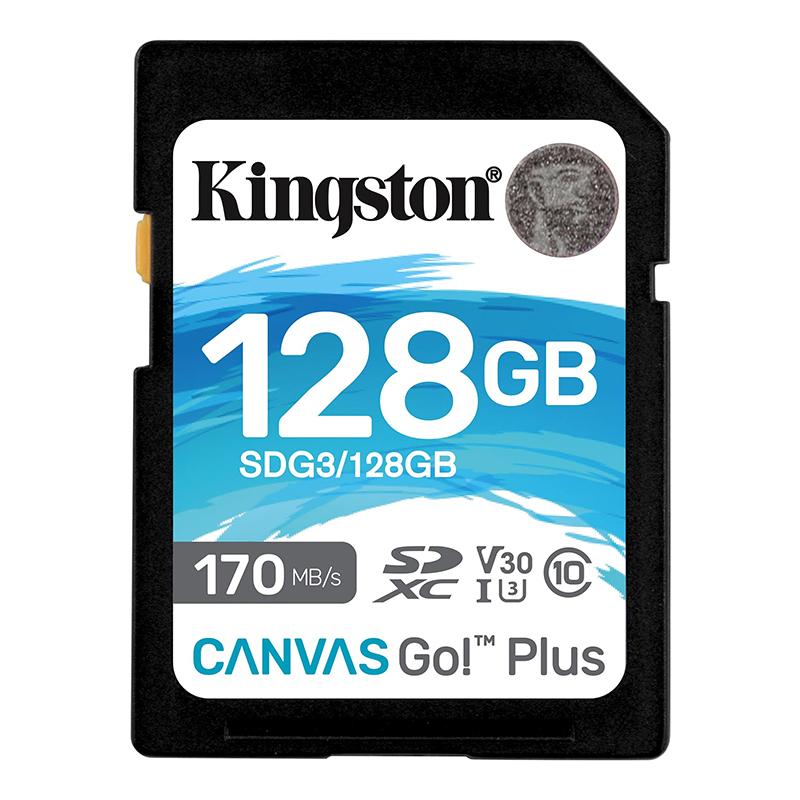 Memoria Kingston Canvas Go! Plus SDXC 128GB UHS-I U3 Clase 10 V30