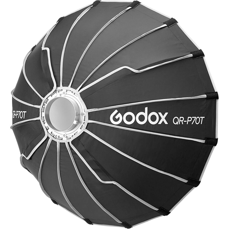 Caja Suavizadora Parabólica Compacta Godox 70 cm. Armado Rápido (Bowens) QRP70T