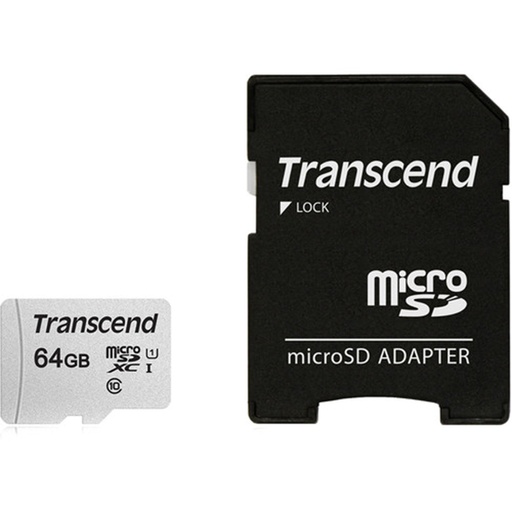 Memoria Transcend Micro SDXC 64GB 300S UHS-I U3 A1 V30 95MB/s